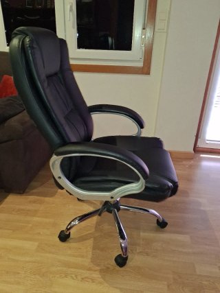 Silla de escritorio Homcom Negra