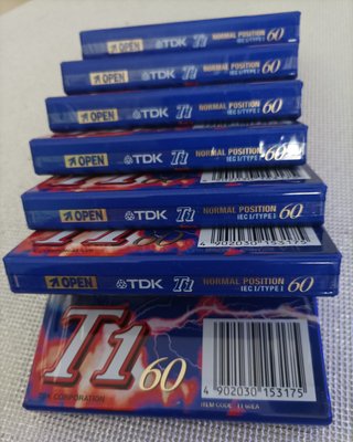 Cassetta TDK T1 60 Minuti nuova, sigillata