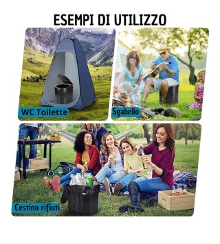 WC Portatile Campeggio 28x33x30 cm
