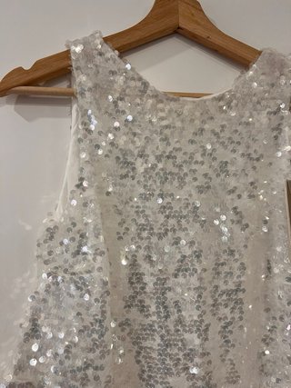 Top lentejuelas blanco sin estrenar