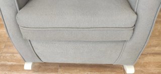 Sillón mecedora lactancia + 2 fundas gris