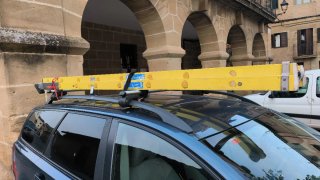 Escalera de dos cuerpos para fibra de 8