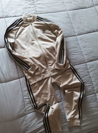 Chándal Adidas Beige y Negro