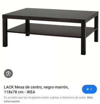 Mesa de centro IKEA LACK negro