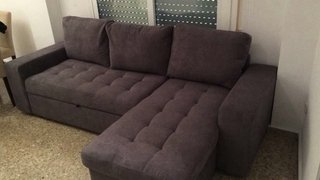 Sofá cama de 3 plazas gris