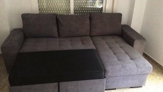 Sofá cama de 3 plazas gris