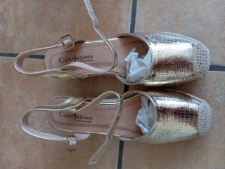 Alpargatas Guapissima Doradas Talla 40