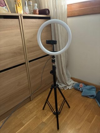 Aro de luz con trípode y soporte móvil