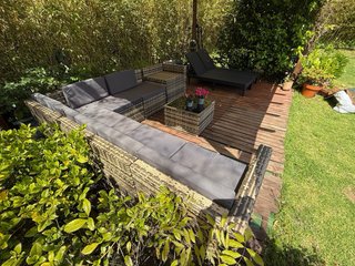 Conjunto Muebles Ratán Jardín Gris/Marrón