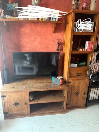 Muebles salón rústico madera