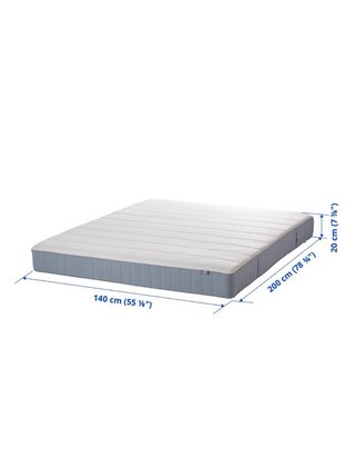 Cama Brimnes 140cm Ikea con 4 cajones y Colchon