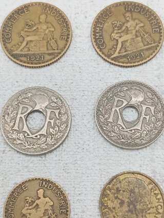 Lote 7 monedas antiguas Francesas