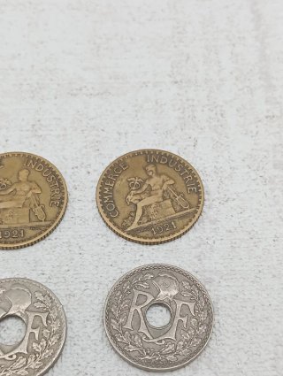 Lote 7 monedas antiguas Francesas