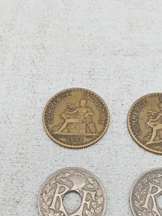 Lote 7 monedas antiguas Francesas