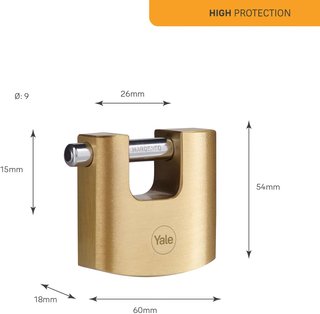 Yale candado resistente acero endurecido exterior