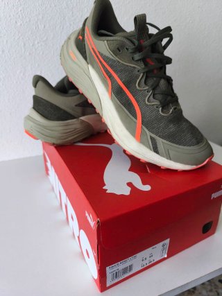 Zapatillas Puma  Eléctrify  Nitro Verde Naranja