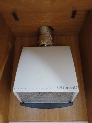 Cocina modular madera y mármol