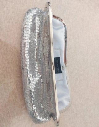 Pochette Marta Marzotto Argento Paillettes