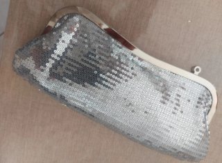 Pochette Marta Marzotto Argento Paillettes
