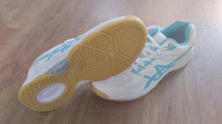 Zapatillas Voleibol Mujer Blancas Turquesa