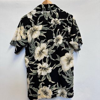 Camicia vintage floreale nera e bianca M