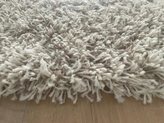 Alfombra pelo largo beige 160x230 cm