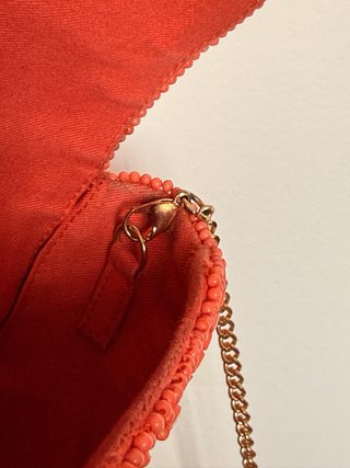 Bolso Clutch Bordado Naranja Anthropologie