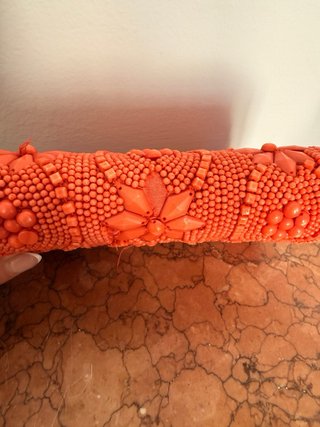 Bolso Clutch Bordado Naranja Anthropologie