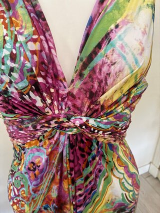 Vestido largo estampado talla única