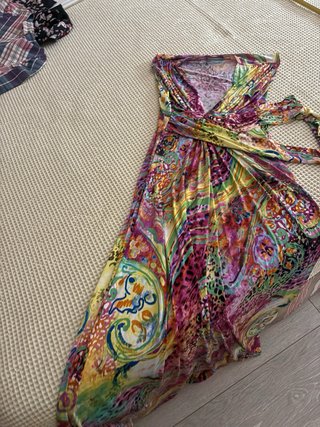 Vestido largo estampado talla única