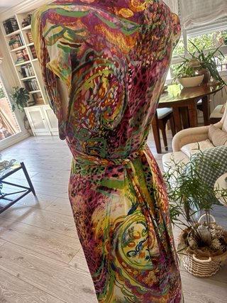 Vestido largo estampado talla única
