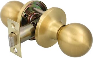 Pomello a sfera per porta interna in ottone opaco