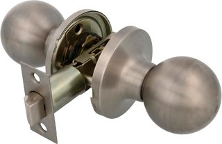 Pomello a sfera per porta interna in ottone opaco