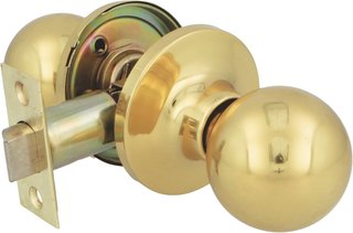 Pomello a sfera per porta interna in ottone opaco