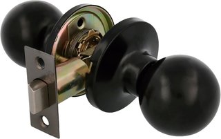 Pomello a sfera per porta interna in ottone opaco