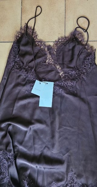 Mini abito Zara pizzo marrone