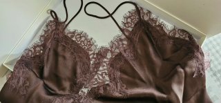 Mini abito Zara pizzo marrone