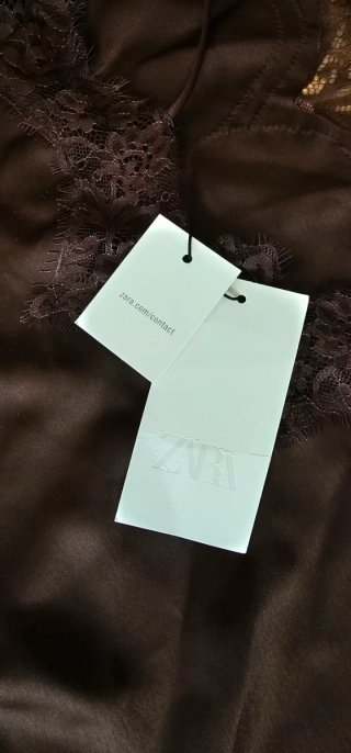 Mini abito Zara pizzo marrone