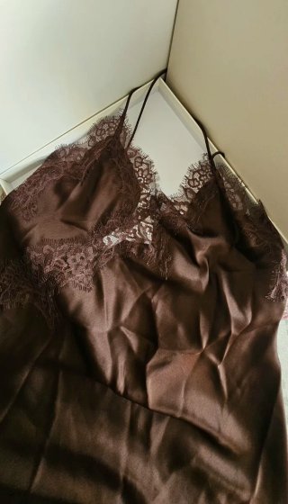 Mini abito Zara pizzo marrone