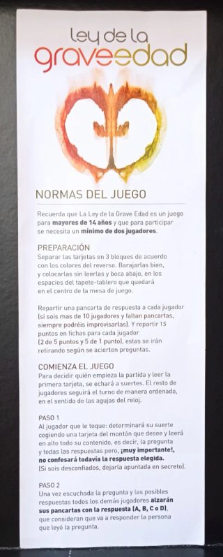 Juego de mesa para adultos Ley de la Gravedad