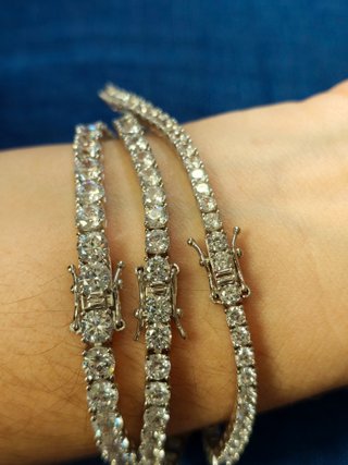 Cadena y pulsera Riviera Plata 925