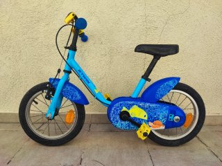 Bicicleta infantil azul Btwin 14"
