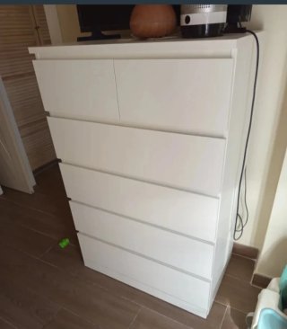 Cómoda MALM Ikea 6 cajones blanca