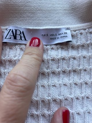 Polo Zara Blanco Mujer