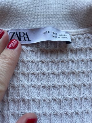 Polo Zara Blanco Mujer