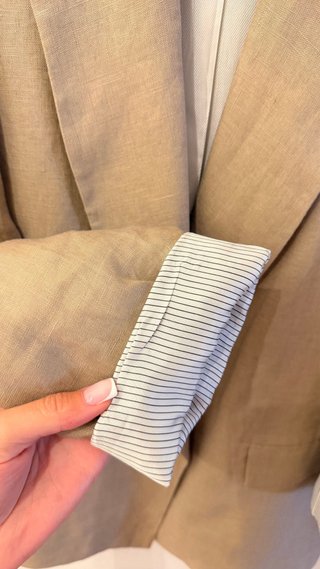 Americana Lino Zara Talla s Beige