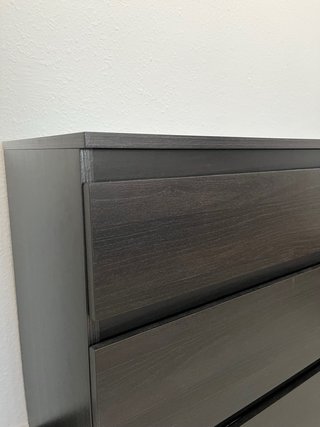 Cómoda MALM 6 cajones negra