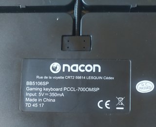 Teclado Gamer Nacon PCCL 700OMSP RGB