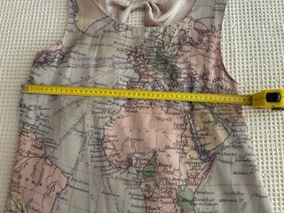 Vestido mapa mundo original raso