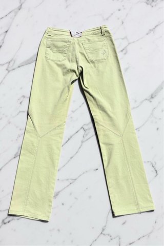 Pantaloni donna Carlo Chionna vintage giallo
